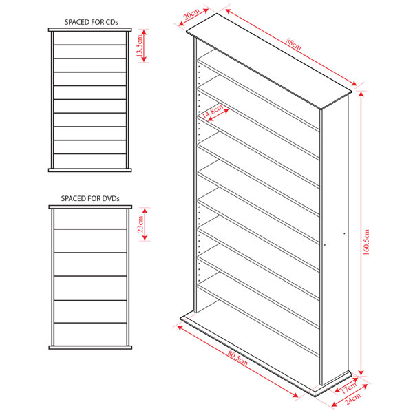 ModernMoments DVD/CD-Regal & Bewertungen | Wayfair.de